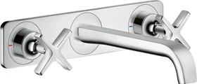 Hansgrohe Axor Citterio E Waschbeckenarmatur mit Platte brushed brass