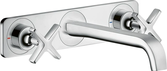 Hansgrohe Axor Citterio E Waschbeckenarmatur mit Platte brushed brass