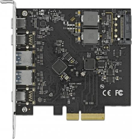 DeLOCK 3x USB-C 3.1, 2x USB-A 3.1, PCIe 3.0 x4