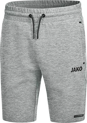 Jako Premium Basics Trainingshose kurz hellgrau meliert