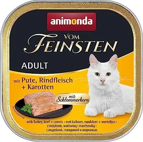 animonda Vom Feinsten Adult Schlemmerkern mit Pute, Rindfleisch und Karotten, 3.20kg (32x 100g)