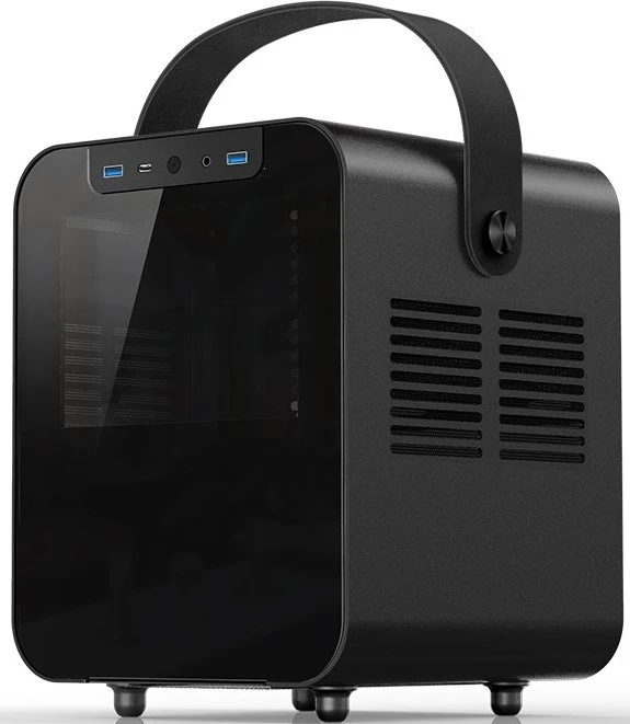 Jonsbo Jonsplus BO 100, schwarz, Glasfenster, Mini-ITX