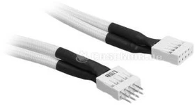 BitFenix Alchemy interne USB-Verlängerung, 0.3m, sleeved weiß/weiß (BFA-MSC-IUSB30WW-RP)
