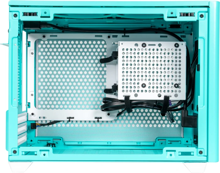 Cooler Master MasterBox NR200P Color Edition Caribbean Blue, Glasfenster, Mini-ITX
