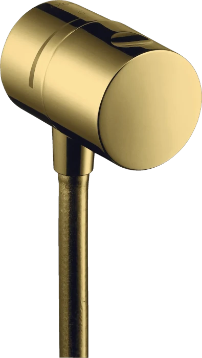 Hansgrohe Axor Uno Wandanschluss mit Absperrventil rund polished goldoptik