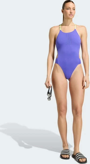 adidas Ripstream 3-Streifen Tie Back Badeanzug solar purple (Damen)