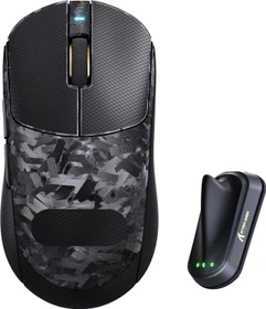 Attack Shark RS3 ULTRA Carbon Fiber 8KHz Wireless, Forged Black, inkl. Grip Tape, USB/Bluetooth