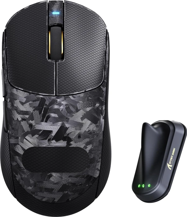 Attack Shark RS3 ULTRA Carbon Fiber 8KHz Wireless, Forged Black, inkl. Grip Tape, USB/Bluetooth