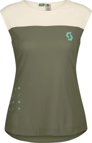 Scott Trail Vertic DRI Trikot ärmellos hay green/cotton white (Damen)