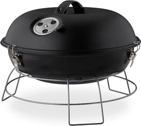 Relaxdays Kugelgrill tragbar schwarz