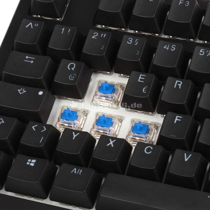 Ducky Shine 6 PBT, LEDs RGB, schwarz, MX RGB BLUE, USB, DE