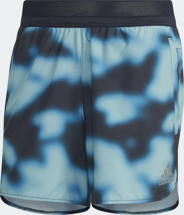 adidas Run Icons Logo Graphic AOP Laufhose kurz multicolor/almost blue/legend ink (Herren)