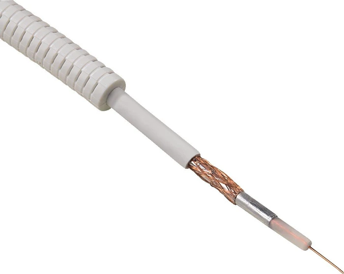 Hama Antennen-Kabel, Koax-Stecker - Koax-Kupplung, 90dB, 5m, weiß