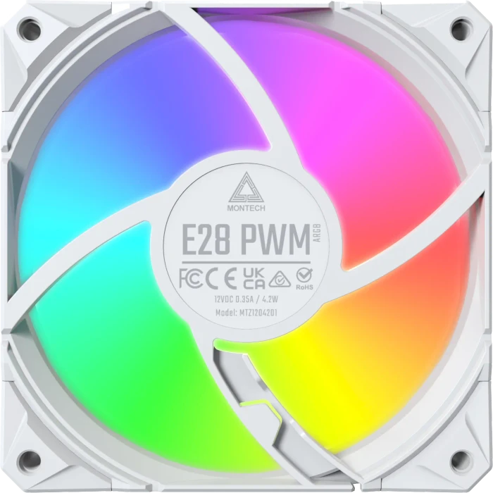 Montech E28 ARGB, weiß, Lüftersteuerung, 120mm, 3er-Pack
