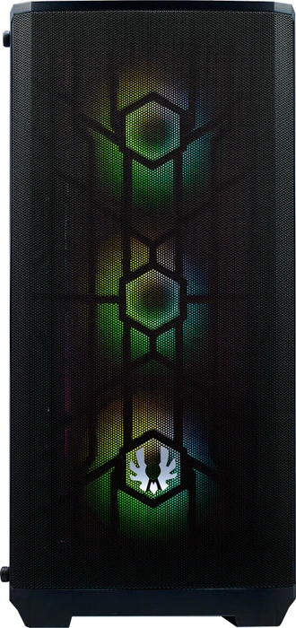 BitFenix Nova Mesh SE TG 4ARGB, schwarz, inkl. 4x Lüfter, Lüfter LED RGB, Glasfenster