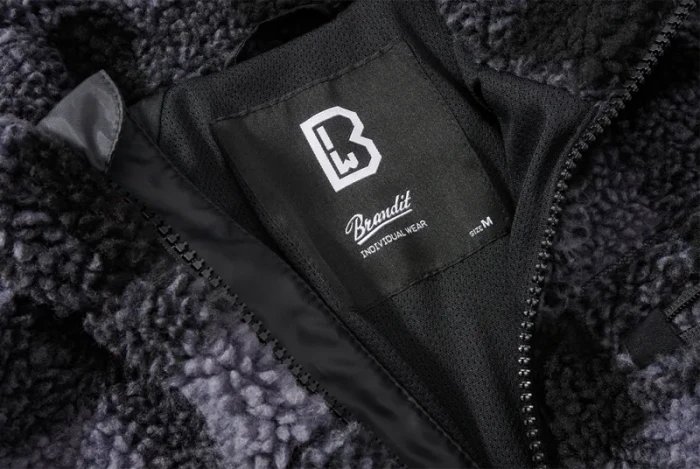 Brandit Teddyfleece Jacke schwarz/grau (Herren) (5021-28) – Bild 2 von 6
