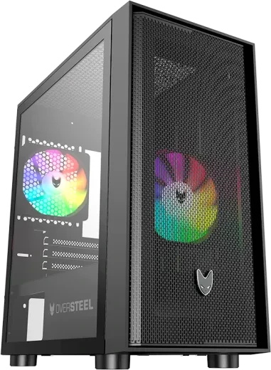 Oversteel Aeris RGB, schwarz, Glasfenster