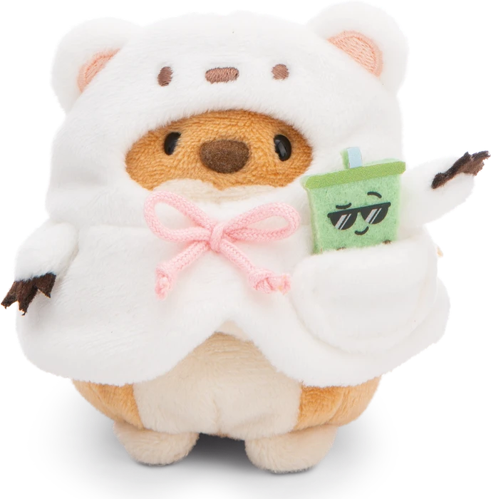 Nici MyMochi Kuscheltier Hund Hiro mit Bubble Tee und Eisbärkostüm in Geschenkbox 8cm