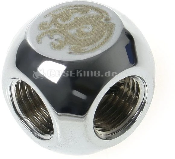 Bitspower T-Adapter 3x G1/4" glänzend silber
