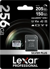 Lexar Professional SILVER PLUS R205/W150 256GB Kit, UHS-I U3, A2, Class 10