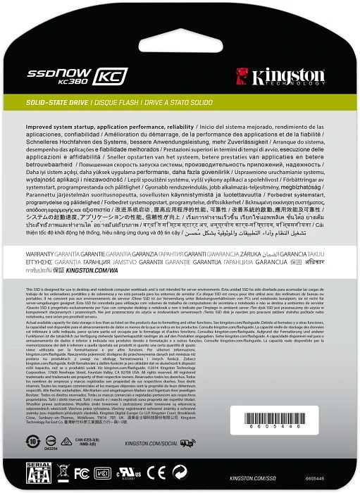 Kingston SSDNow KC380 480GB, 1.8" / mSATA 6Gb/s