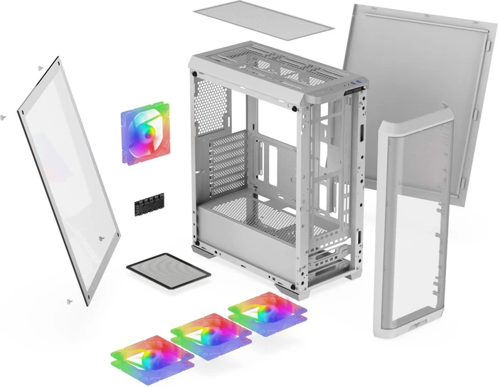 Endorfy SilentiumPC Ventum VT4V Evo TG ARGB White, Glasfenster