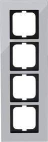 Busch-Jaeger Carat Abdeckrahmen 4-fach Rahmen, chrom