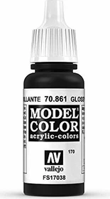 Vallejo Model Color rev.2 192 gloss black, 18ml