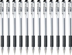 Pentel Hybrid Gel Grip K116 Gelroller schwarz/transparent, 12er-Pack