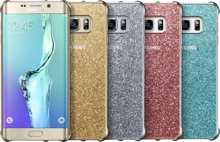 Samsung EF-XG928CS Glitter Cover für Galaxy S6 Edge+ silber