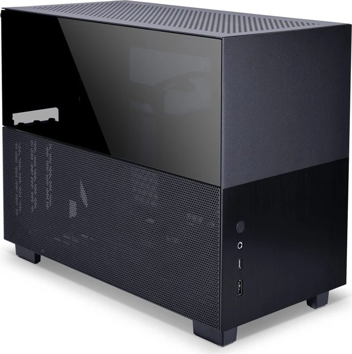 Lian Li Q58, schwarz, PCIe 3.0, Glasfenster, Mini-ITX