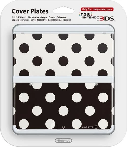 Nintendo Zierblende 015 für New 3DS schwarz/weiß Punkt (DS)