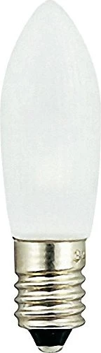 Konstsmide Riffelkerze 1.5V LED Ersatzbirne für Weihnachtsbeleuchtung matt E10 0.2W, 3 Stück