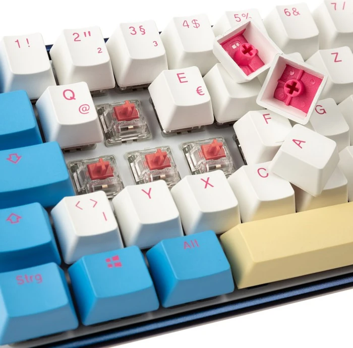 Ducky Mecha SF Limited Dawn Edition PBT, LEDs RGB, MX SILENT RGB RED, USB, DE