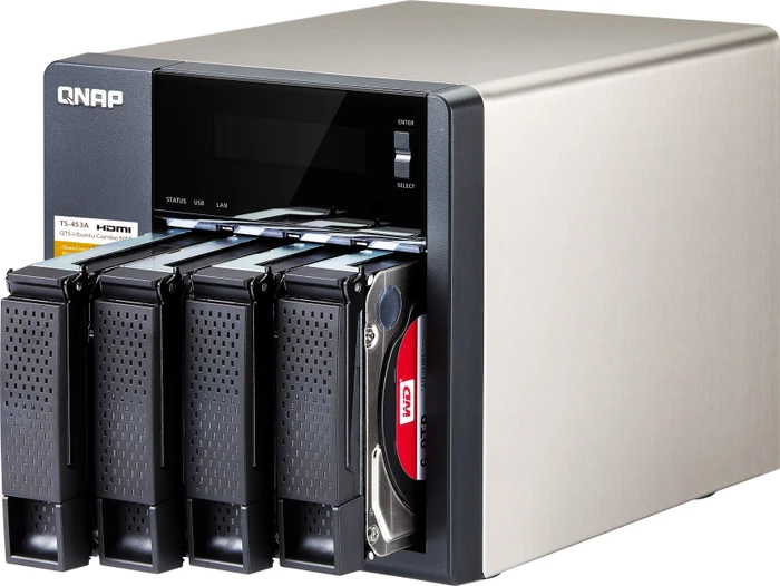 QNAP Turbo Station TS-453A-4G, 4GB RAM, 4x RJ-45 1000Base-T, 4x USB-A 3.0