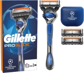 Gillette Fusion Proglide Flexball UEFA Champions League Edition Rasierer + 3 Wechselklingen