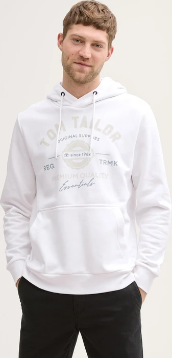 Tom Tailor Logo-Print Hoodie weiß (Herren)