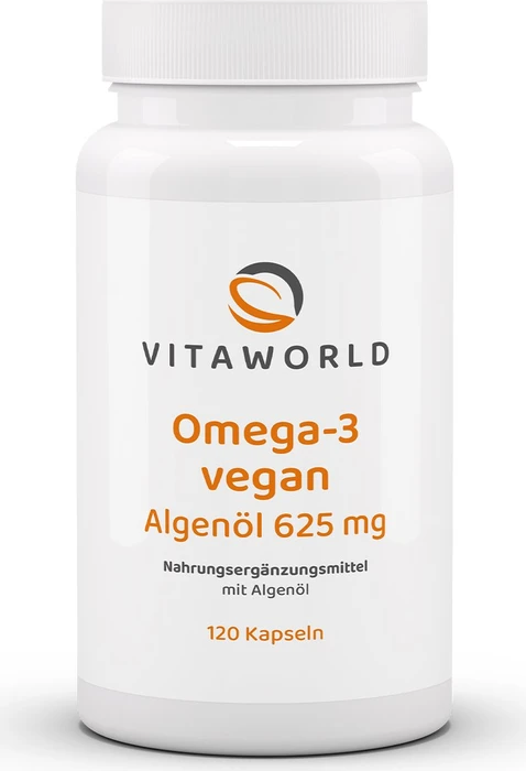 vitaworld Omega 3 vegan Algenöl Kapseln, 120 Stück