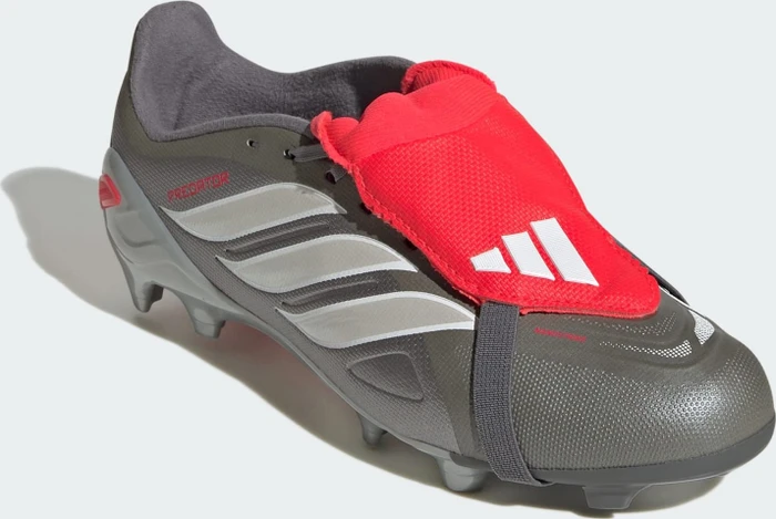 adidas Predator League Fold-Over Tongue FG iron metallic/zero metalic/lucid red (Junior)