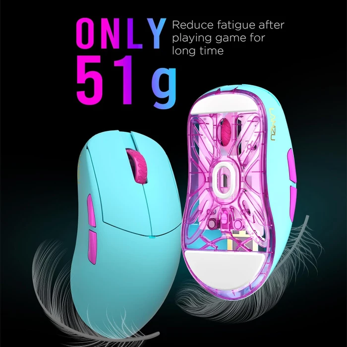 Lamzu Atlantis MINI PRO Wireless Gaming Mouse Miami Blue, USB