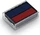 trodat 6/4850 Ersatz-Stempelkissen, blau/rot, 2er-Pack