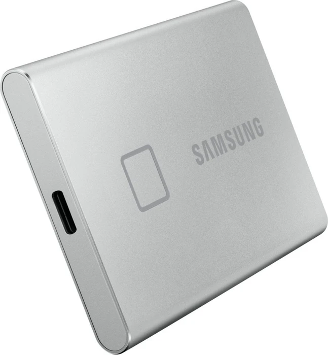 Samsung Portable SSD T7 Touch, Metallic Silver, 2TB, USB-C 3.1