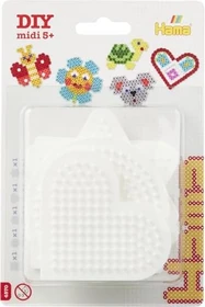 Hama midi Stiftplatten - Stern/Herz/Kreis/Quadrat/Sechseck