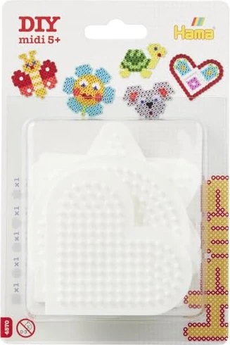 Hama midi Stiftplatten - Stern/Herz/Kreis/Quadrat/Sechseck