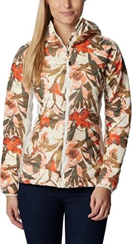 Columbia Powder Lite Hybrid Hooded Jacke chalk floriculture print (Damen)