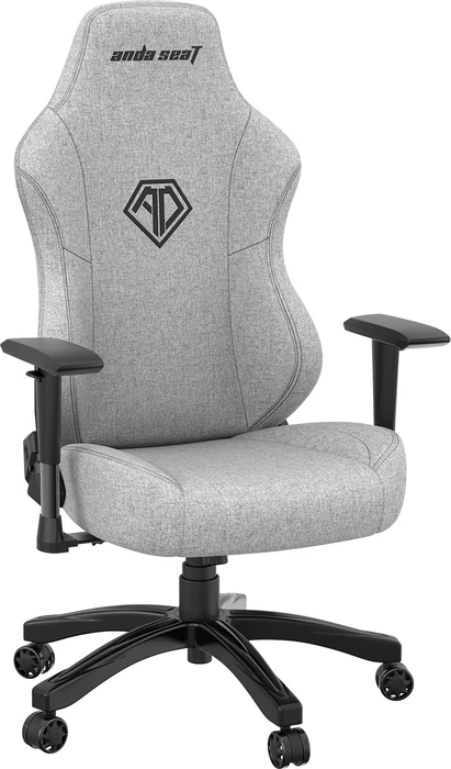 Anda Seat Phantom 3 L Gamingstuhl, Ash Gray, Stoff grau/Logo schwarz