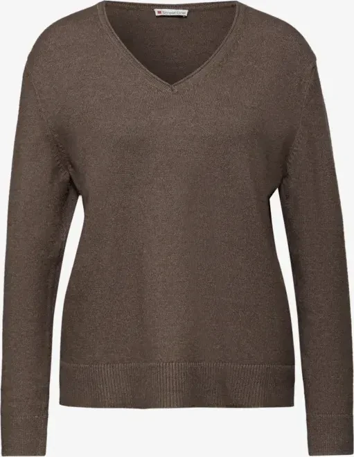 Street One Kuscheliger V-Neck Pullover nomad brown mel. (Damen)