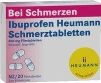 Ibuprofen 400mg Schmerztabletten Heumann Filmtabletten, 20 Stück