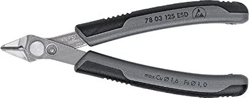Knipex Electronic Super Knips Elektronik-Seitenschneider, 12.5cm
