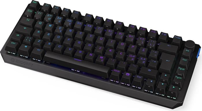 Endorfy Thock 75% Wireless, PBT, LEDs RGB, hot-swap, Black, Kailh Box BLACK, USB/Bluetooth, ND